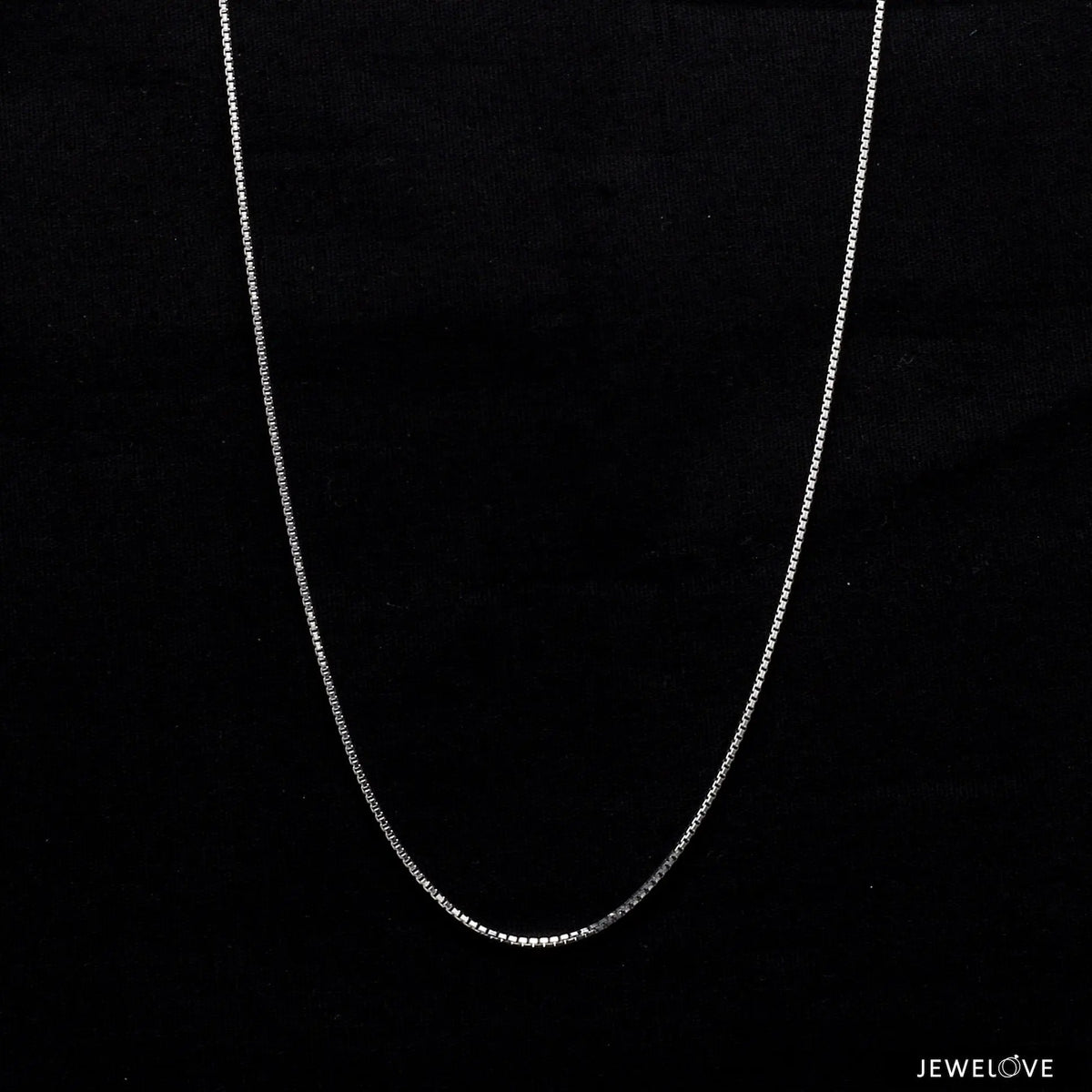 1.2mm Unisex Plain Platinum Box Chain SJ PTO 702-A - 16 inches