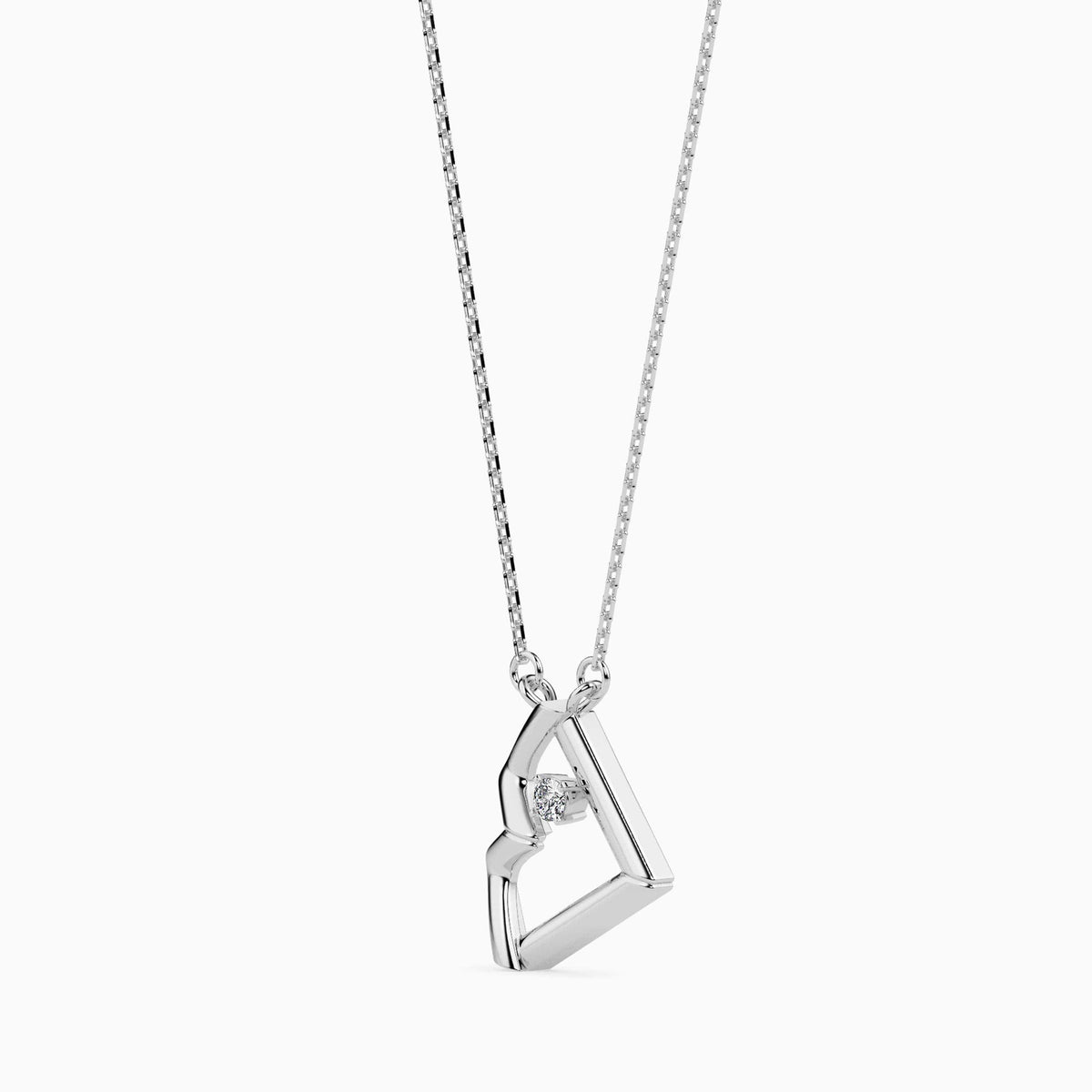 Louis Vuitton 18K Diamond LV Volt One Small Pendant Necklace - 18K