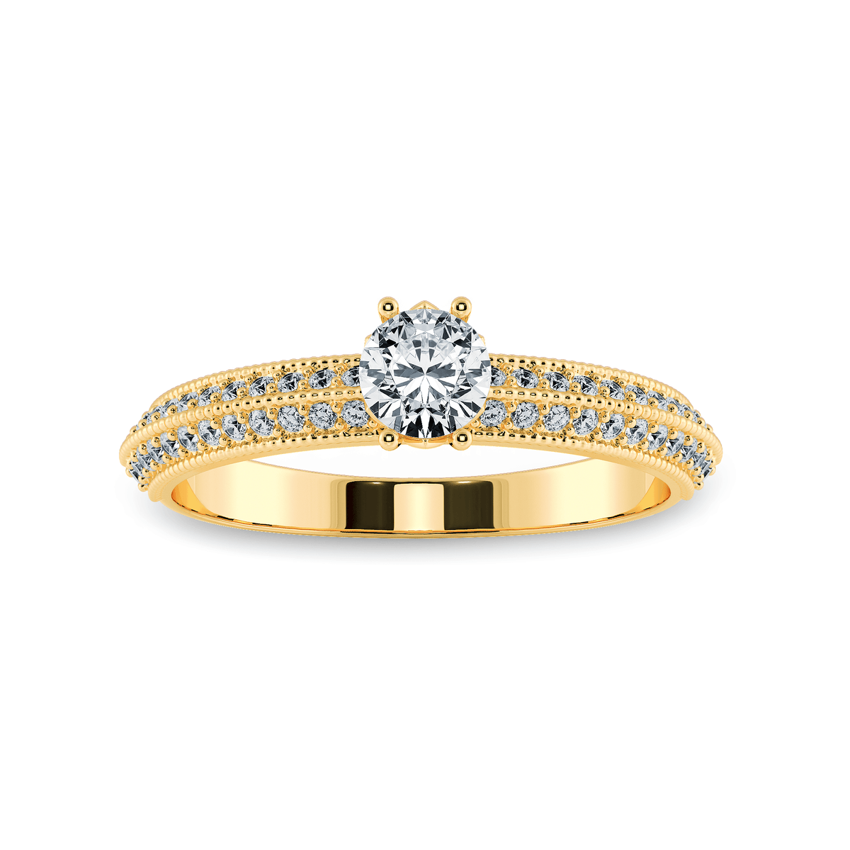 Brick diamonds gold ring - Sansoeurs