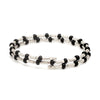 Japanese Platinum with Black Beads Nazariya / Nazariye Bracelet for Kids JL PTB 1229