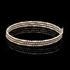 Japanese 3-row Platinum & Rose Gold Bracelet for Women with Diamond Cut Balls JL PTB 1225