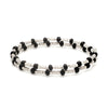 Japanese Platinum with Black Beads Nazariya / Nazariye Bracelet for Kids JL PTB 1229