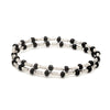 Japanese Platinum with Black Beads Nazariya / Nazariye Bracelet for Kids JL PTB 1229