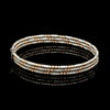 Japanese 3-row Platinum & Rose Gold Bracelet for Women with Diamond Cut Balls JL PTB 1225