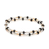 Japanese Platinum Rose Gold with Black Beads Nazariya / Nazariye Bracelet for Kids JL PTB 1230