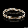 Japanese 3-row Platinum & Rose Gold Bracelet for Women with Diamond Cut Balls JL PTB 1225