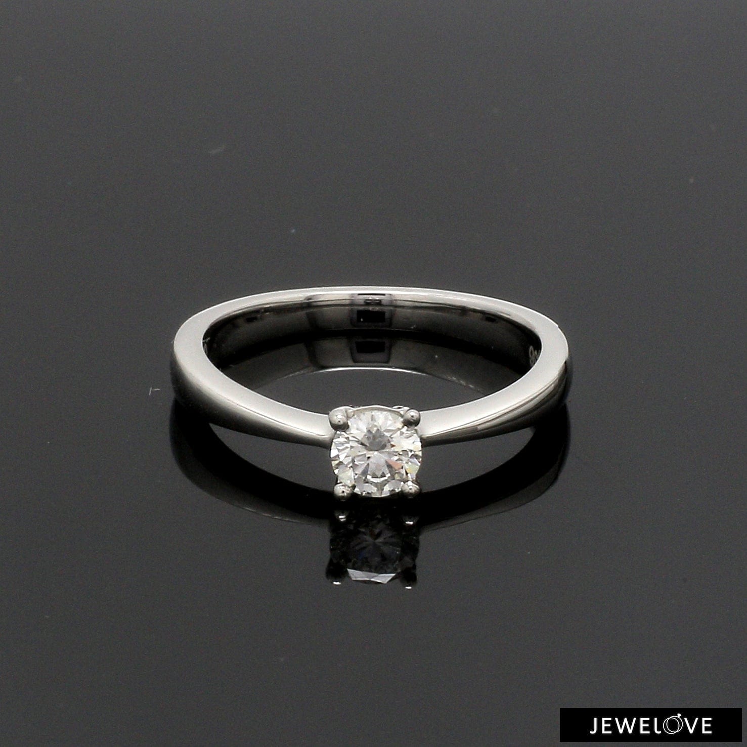 Jewelove™ Rings VS J / Women's Band only 0.30 cts Solitaire Platinum Ring JL PT RS RD 117