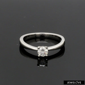 Jewelove™ Rings VS J / Women's Band only 0.30 cts Solitaire Platinum Ring JL PT RS RD 117