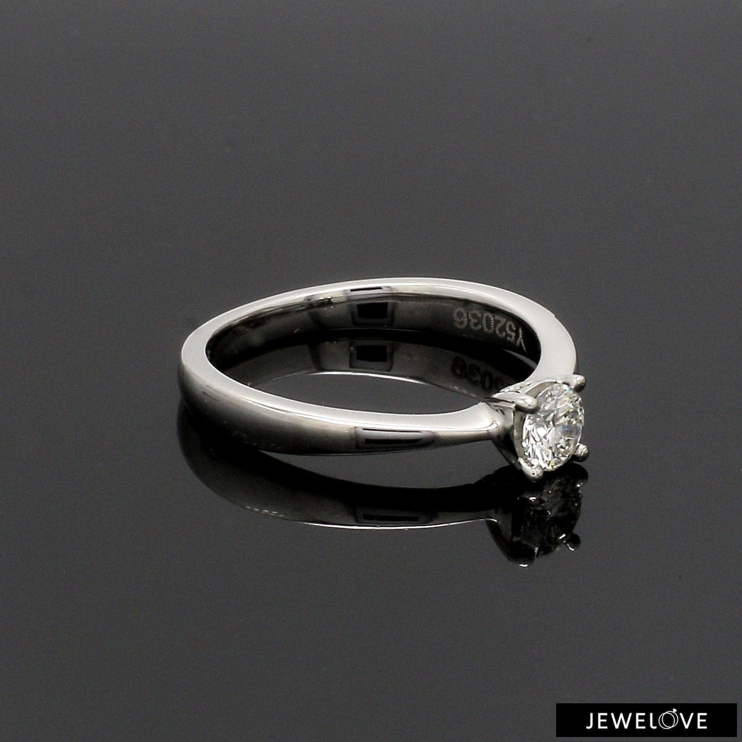 Jewelove™ Rings VS J / Women's Band only 0.30 cts Solitaire Platinum Ring JL PT RS RD 117