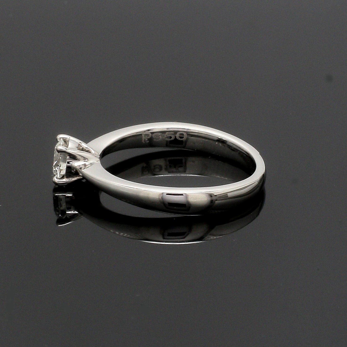 Jewelove™ Rings VS J / Women's Band only 0.30 cts Solitaire Platinum Ring JL PT RS RD 117