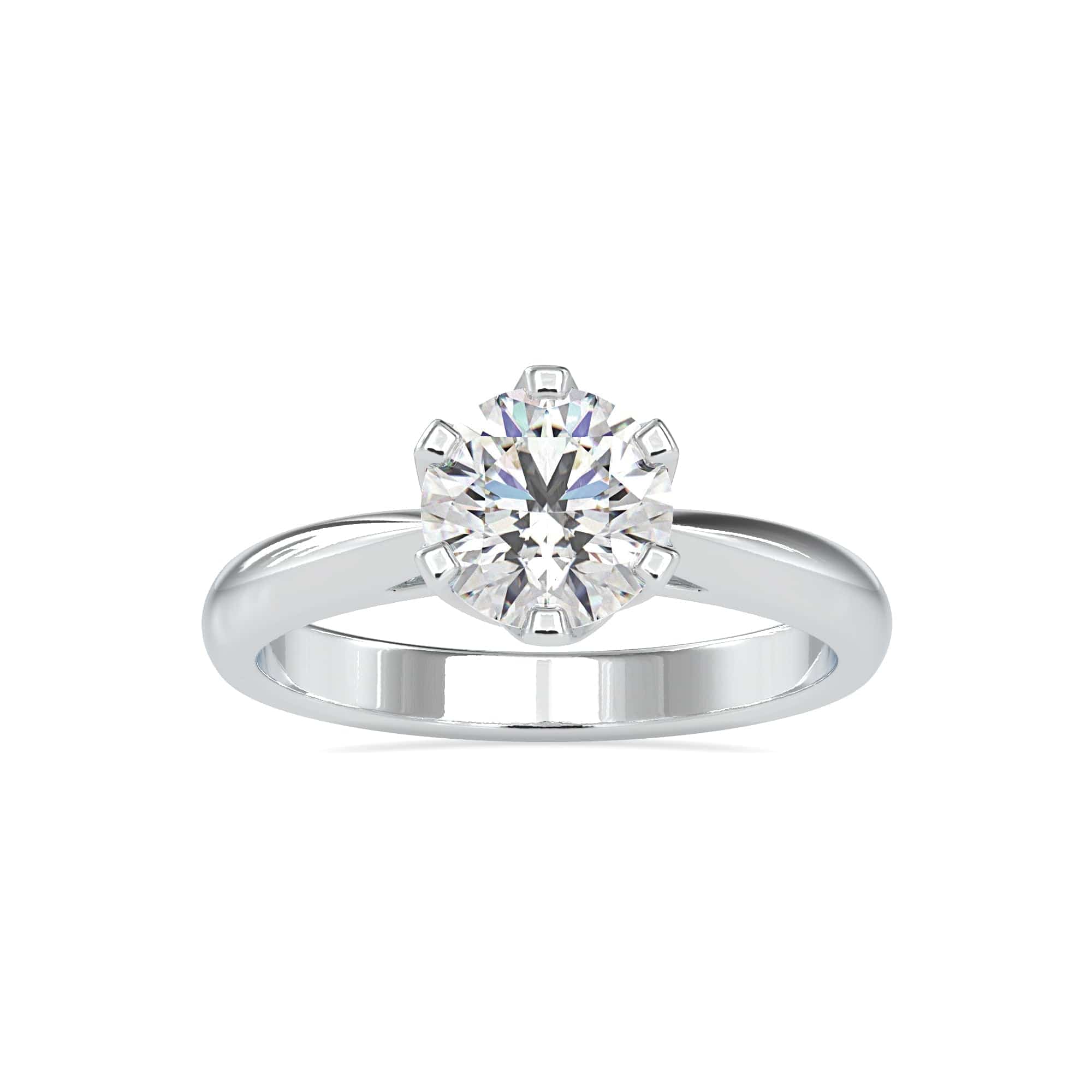 Jewelove™ Rings Women's Band only / VS J 0.30cts. Solitaire 6 Prong Platinum Engagement Ring JL PT 0181-A