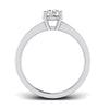 Jewelove™ Rings 0.30cts. Solitaire Platinum Engagement Ring with Princess Cut Diamond Accents for Women JL PT 461