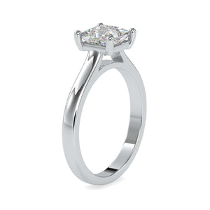 Jewelove™ Rings VS I / Women's Band only 0.30cts. Solitaire Princess Cut Diamond Platinum Engagement Ring JL PT 0013-A