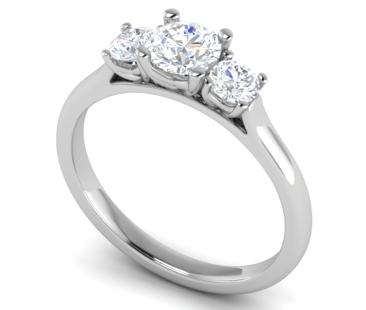 Jewelove™ Rings J VS / Women's Band only 0.50 cts Solitaire Platinum Diamond Ring JL PT R3 RD 168