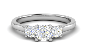 Jewelove™ Rings J VS / Women's Band only 0.50 cts Solitaire Platinum Diamond Ring JL PT R3 RD 168