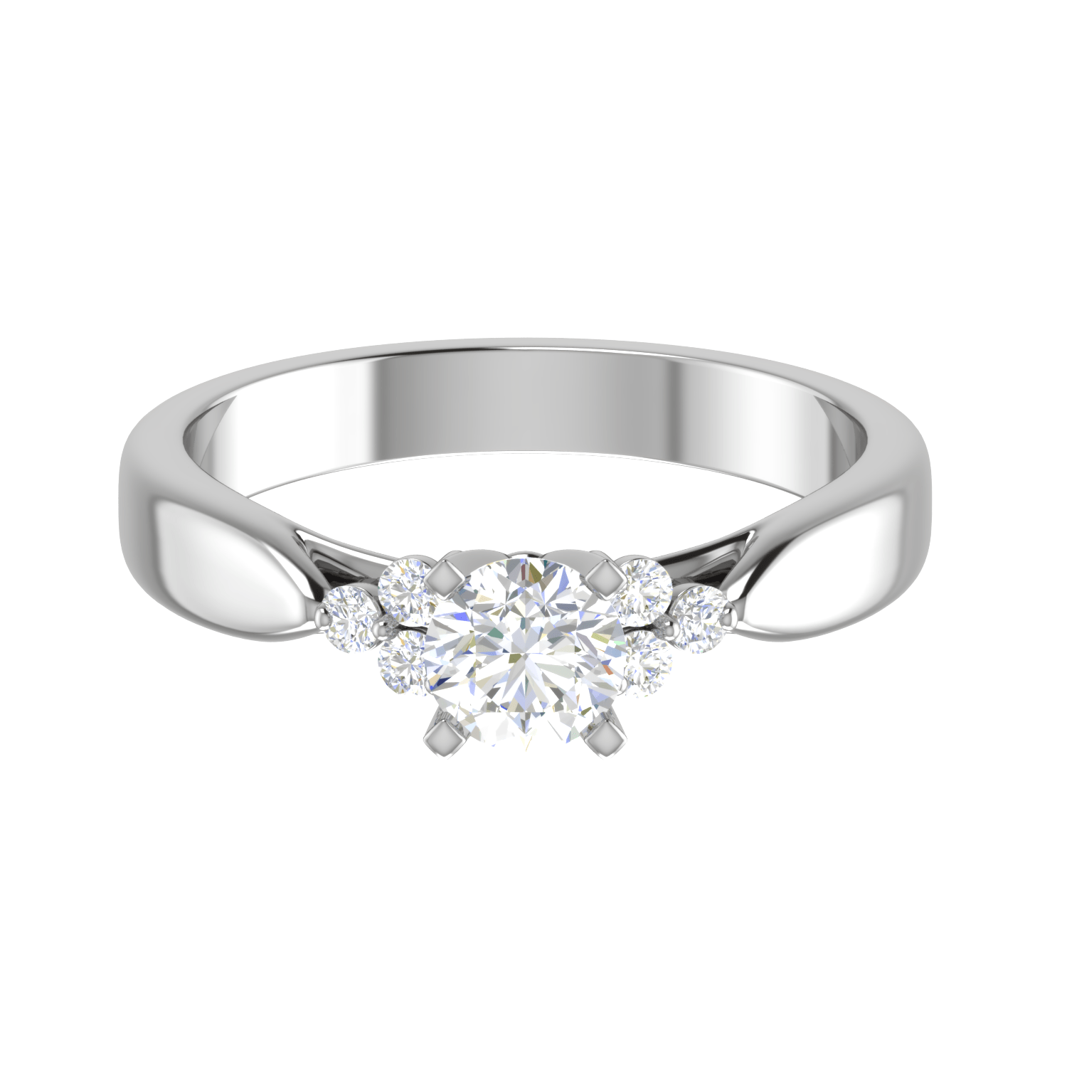 Jewelove™ Rings VS J / Women's Band only 0.50 cts Solitaire Platinum Diamonds Ring JL PT RC RD 261