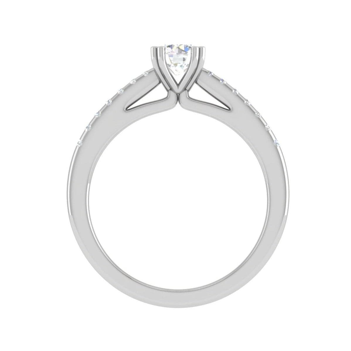 Jewelove™ Rings VS J / Women's Band only 0.50 cts Solitaire Platinum Diamonds Ring JL PT RC RD 265