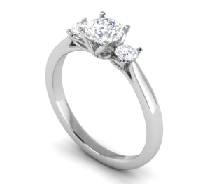 Jewelove™ Rings J VS / Women's Band only 0.50 cts Solitaire Platinum Ring JL PT R3 RD 155