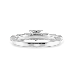 Jewelove™ Rings I VS / Women's Band only 0.50cts Heart Cut Solitaire with Marquise Cut Diamond Accents Platinum Ring JL PT 2016-A