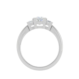 Jewelove™ Rings I VS / Women's Band only 0.50cts. Princess Cut Solitaire Diamond Platinum Ring JL PT R3 PR 110