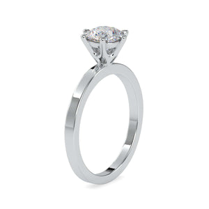 Jewelove™ Rings VS J / Women's Band only 0.50cts. Solitaire 6 Prong Platinum Engagement Ring JL PT 0020