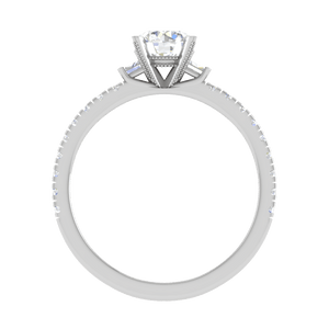 Jewelove™ Rings J VS / Women's Band only 0.50cts Solitaire Platinum Diamond Shank Ring JL PT R3 RD 153