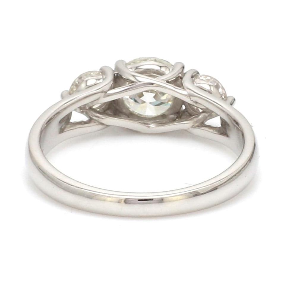 Jewelove™ Rings J VS / Women's Band only 0.70 cts. Solitaire Diamond Accents Platinum Engagement Ring JL PT R3 RD 120