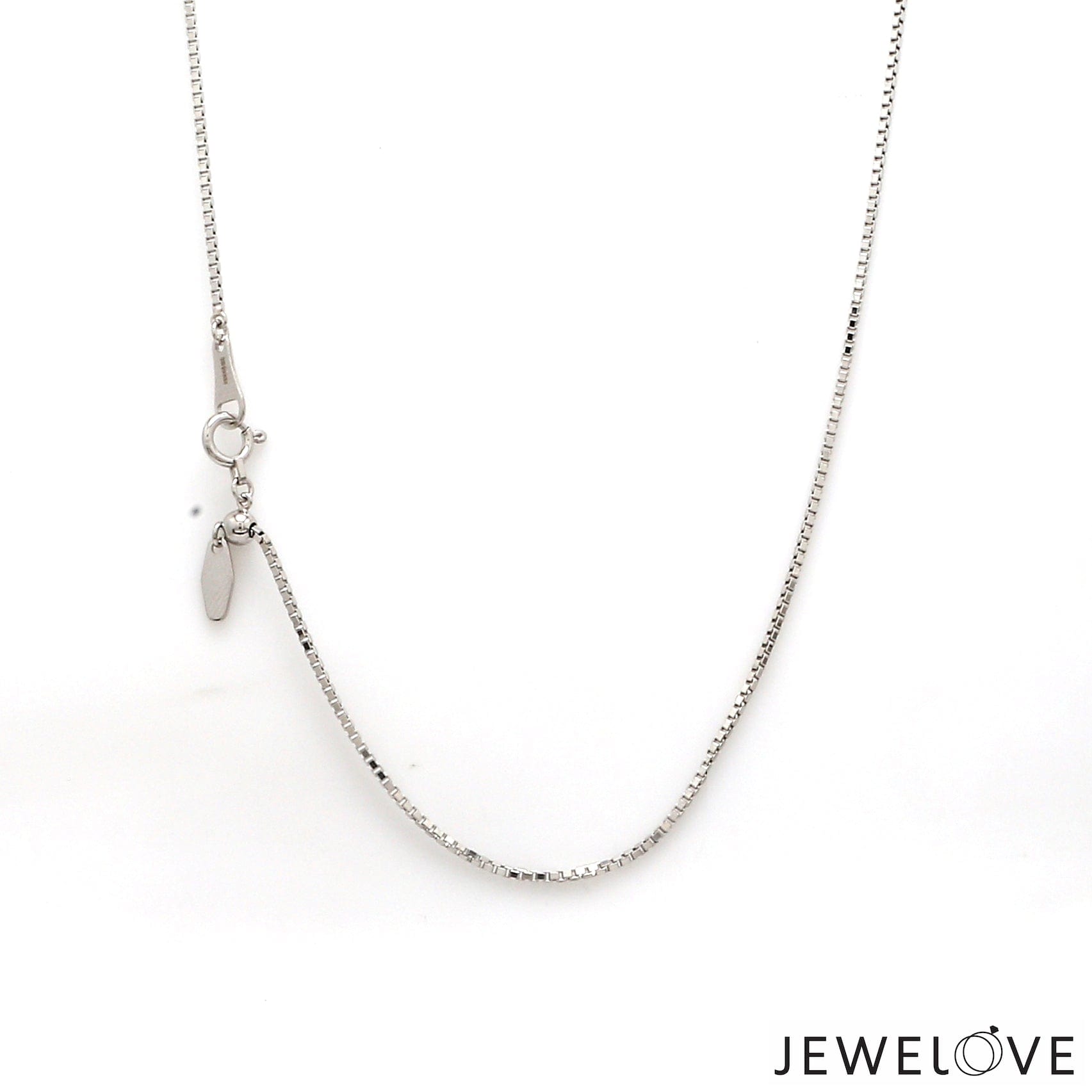 Jewelove™ Chains 18 inches 0.75mm Platinum Box Adjustable Chain JL PT CH 1223-A