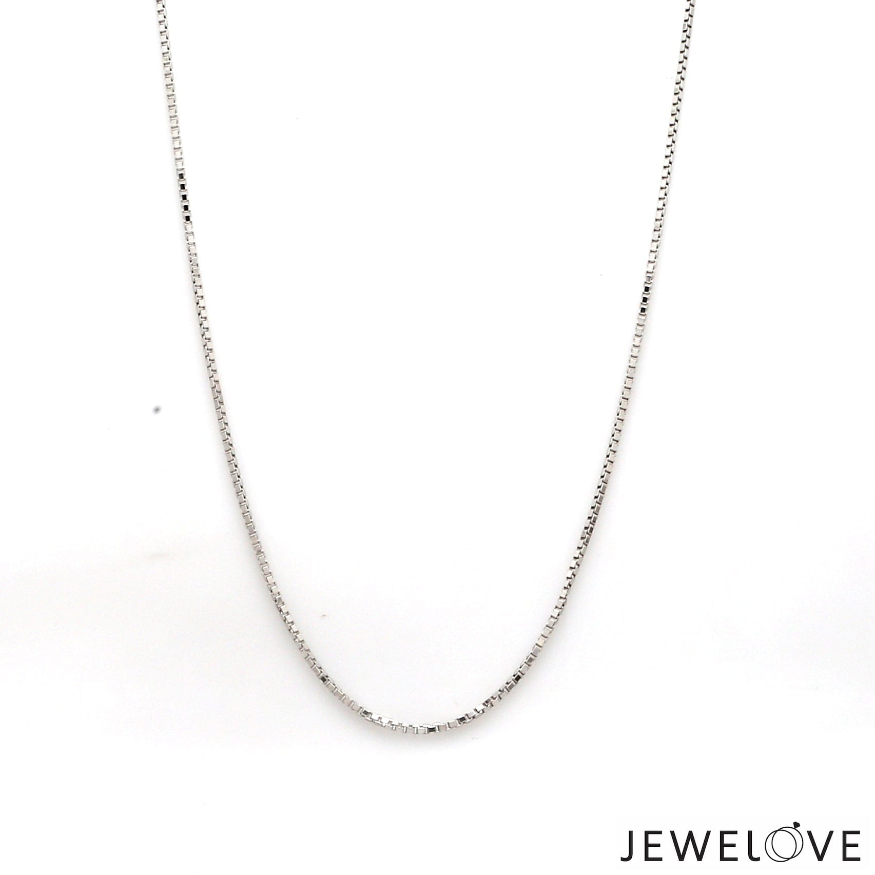 Jewelove™ Chains 18 inches 0.75mm Platinum Box Adjustable Chain JL PT CH 1223-A