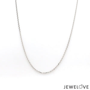 Jewelove™ Chains 0.75mm Platinum Cable Chain for Women JL PT CH 1215-A