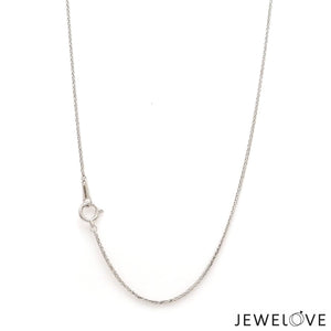 Jewelove™ Chains 20 inches 0.8mm Japanese Platinum Wheat Chain for Women JL PT CH 1220-C