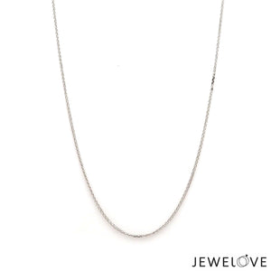 Jewelove™ Chains 20 inches 0.8mm Japanese Platinum Wheat Chain for Women JL PT CH 1220-C