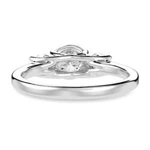 Jewelove™ Rings J VS / Women's Band only 1.00 Carat Solitaire Diamond Accents Platinum Ring JL PT 1229-C