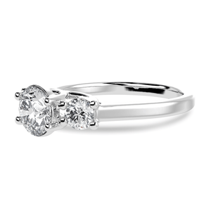 Jewelove™ Rings J VS / Women's Band only 1.00 Carat Solitaire Diamond Accents Platinum Ring JL PT 1229-C