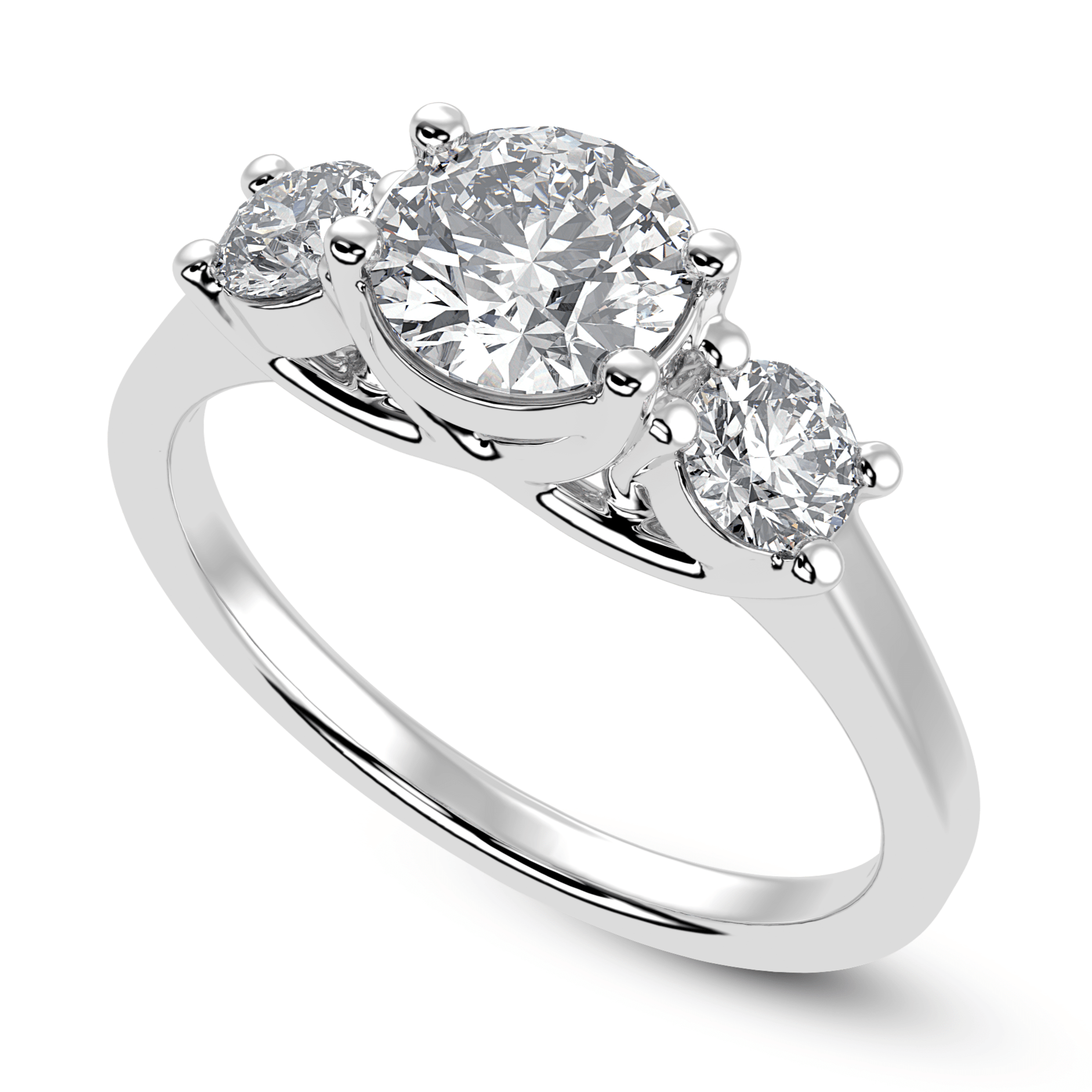 Jewelove™ Rings J VS / Women's Band only 1.00 Carat Solitaire Diamond Accents Platinum Ring JL PT 1229-C