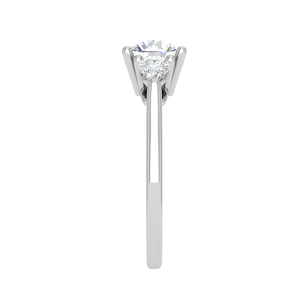 Jewelove™ Rings J VS / Women's Band only 1.00 Carat Solitaire Pear Diamonds Accents Platinum Ring JL PT R3 RD 124