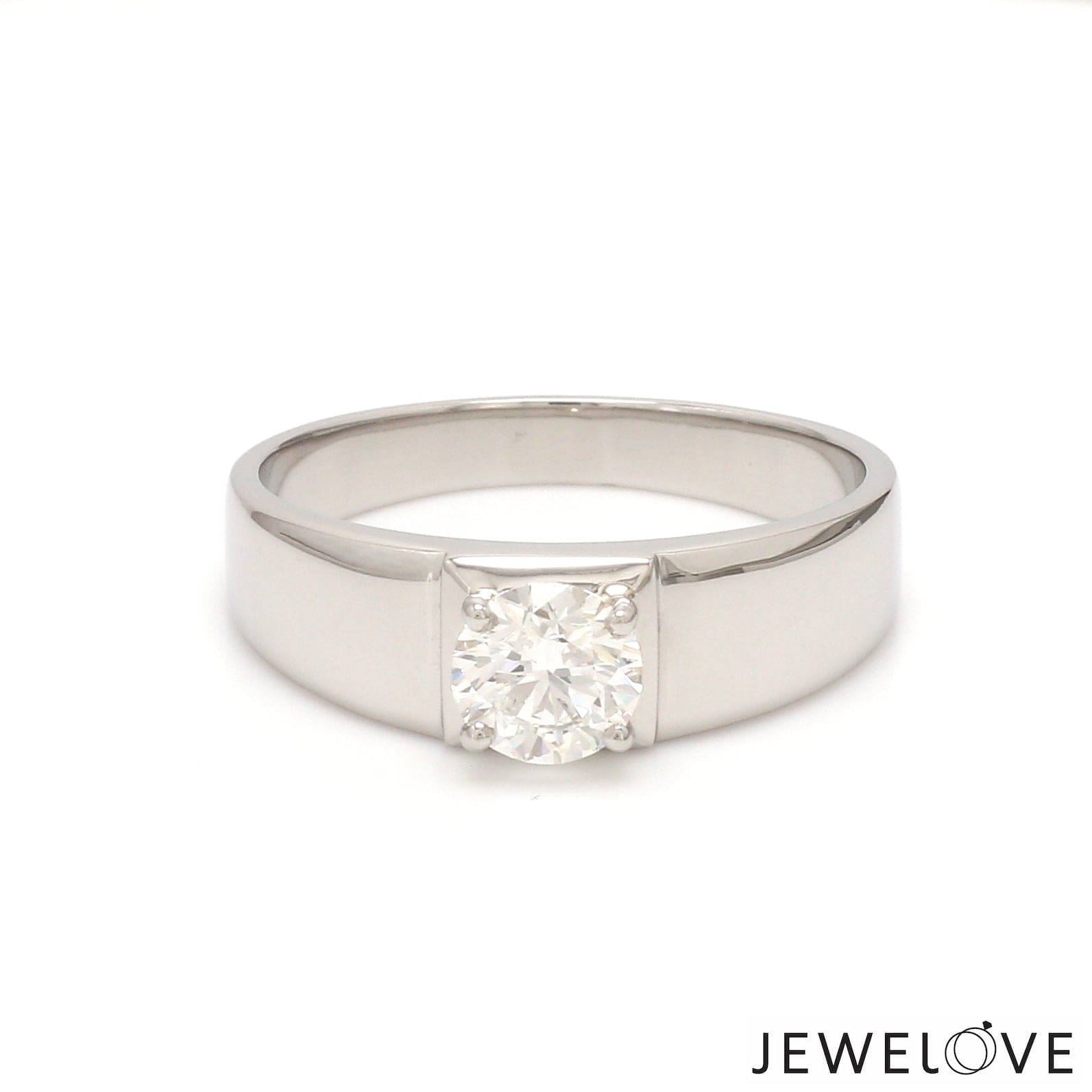 Jewelove™ Rings Women's Band only / VS J 1.00 Carat Solitaire Platinum for Men Ring JL PT 1237-C