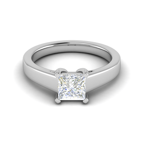 Jewelove™ Rings VS I / Women's Band only 1.00 cts Princess Cut Solitaire Platinum Ring JL PT RS PR 130