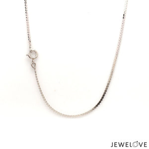 Jewelove™ Chains 18 inches 1.25mm Designer Japanese Platinum Chain for Women JL PT CH 1123-A