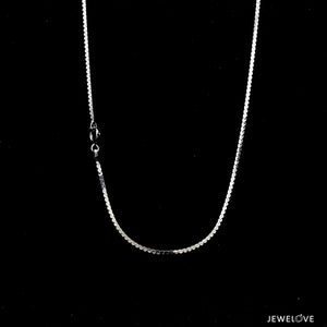 Jewelove™ Chains 18 inches 1.25mm Designer Japanese Platinum Chain for Women JL PT CH 1123-A