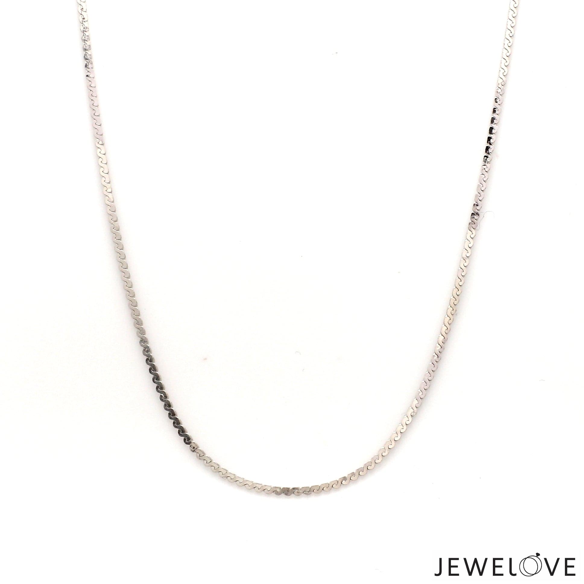 Jewelove™ Chains 18 inches 1.25mm Designer Japanese Platinum Chain for Women JL PT CH 1123-A