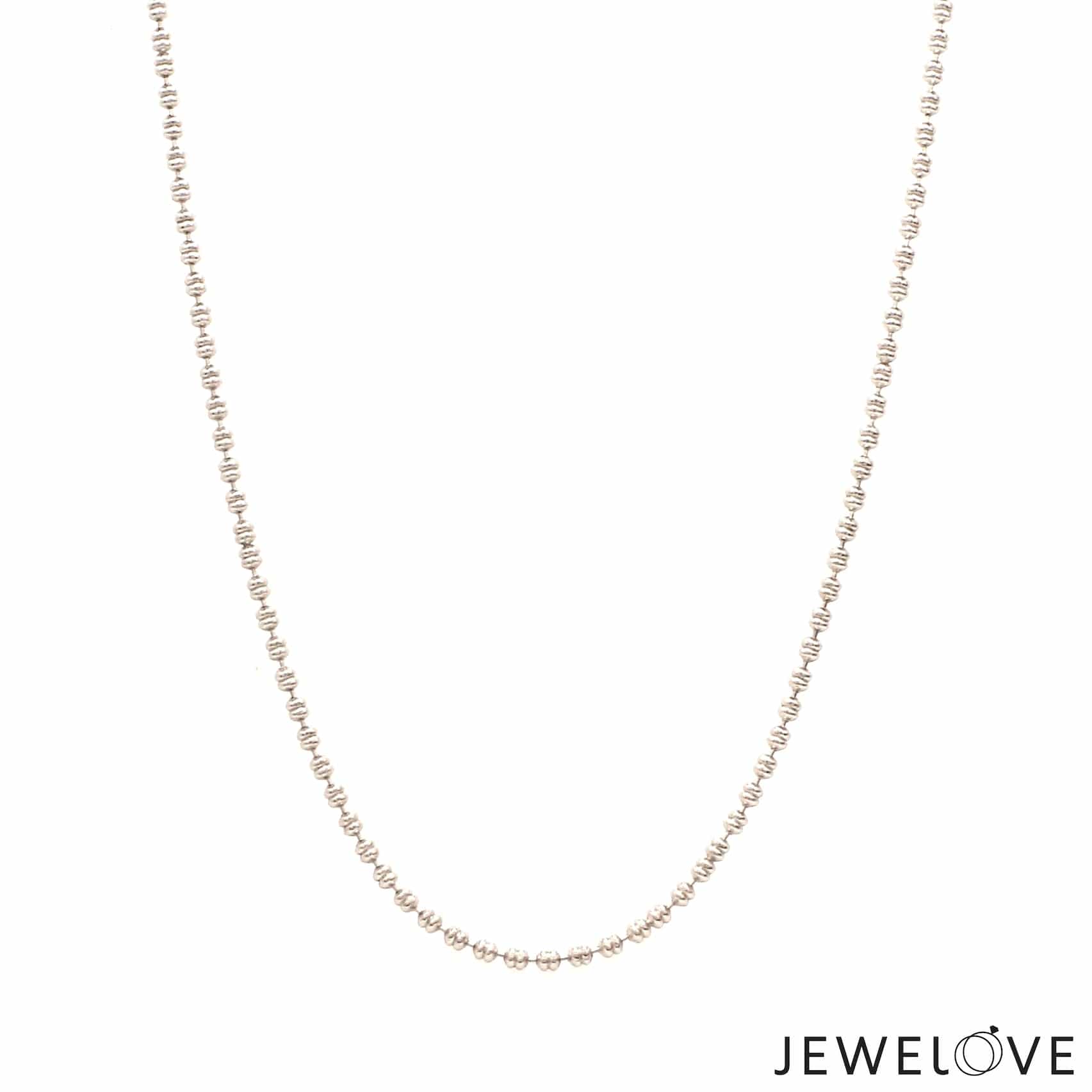 Jewelove™ Chains 1.25mm Designer Platinum Balls Chain JL PT CH 1117