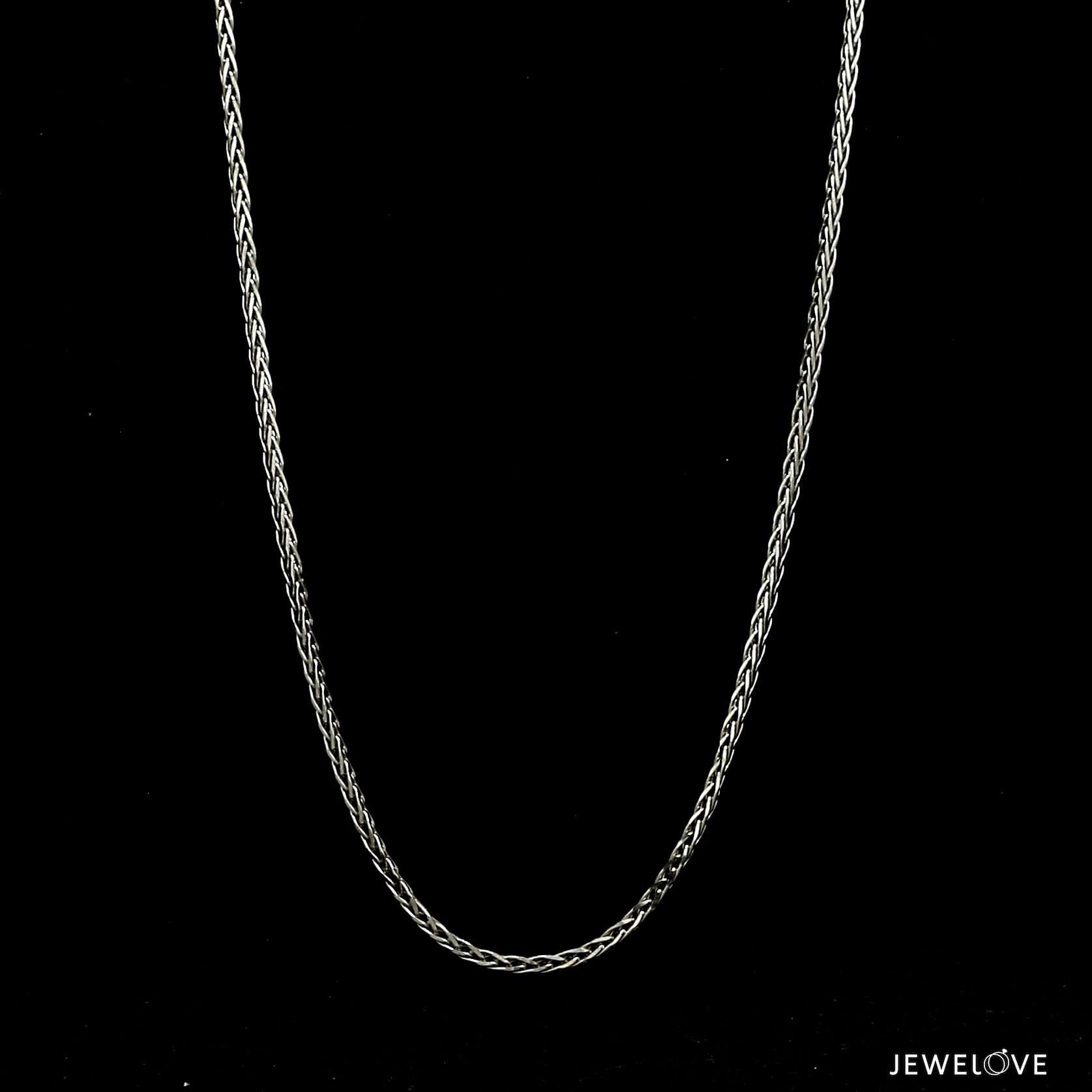 Jewelove™ Chains 26 inches 1.25mm Japanese Platinum Wheat Chain for Women JL PT CH 1220-B