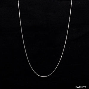 Jewelove™ Chains 1.2mm Unisex Plain Platinum Box Chain SJ PTO 702-A