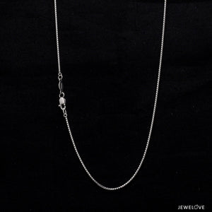 Jewelove™ Chains 1.2mm Unisex Plain Platinum Box Chain SJ PTO 702-A