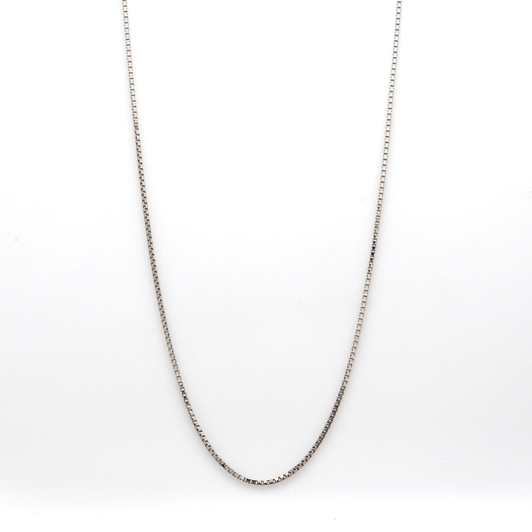 Jewelove™ Chains 1.2mm Unisex Plain Platinum Box Chain SJ PTO 702-A