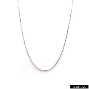 Jewelove™ Chains 1.2mm Unisex Plain Platinum Box Chain SJ PTO 702-A