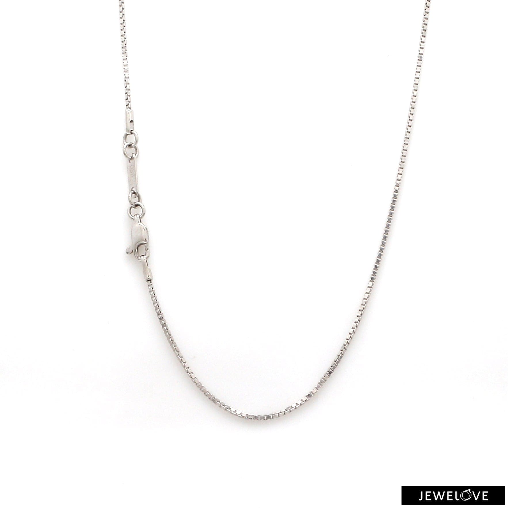 Jewelove™ Chains 1.2mm Unisex Plain Platinum Box Chain SJ PTO 702-A