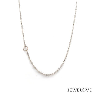 Jewelove™ Chains 1.5mm Japanese Platinum Singapore Chain for Women JL PT CH 1221-B