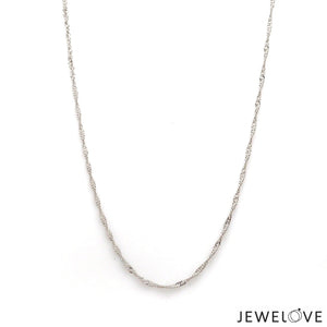 Jewelove™ Chains 1.5mm Japanese Platinum Singapore Chain for Women JL PT CH 1221-B